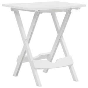 vidaXL Sulankstomas sodo staliukas, baltos spalvos, 45,5x38,5x50cm
