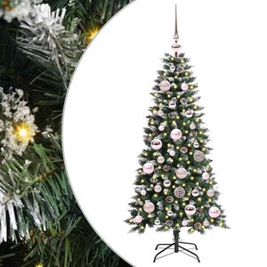 vidaXL Dirbtinė Kalėdų eglutė Žalia 120 cm PVC, plastikas ir plienas