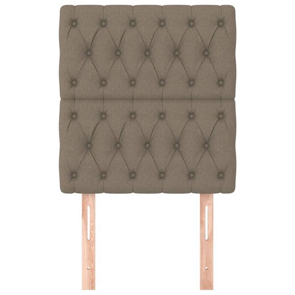 vidaXL Galvūgalis, rusvai pilkos spalvos, 80x7x118/128 cm, audinys