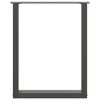 vidaXL Valgomojo stalo kojos, 3 vnt., antracito spalvos, 70x(72-73) cm, plienas, U formos