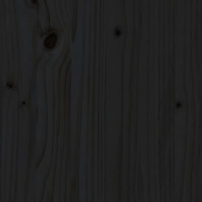 vidaXL Stovas malkoms, juodas, 108x64,5x78cm, pušies medienos masyvas