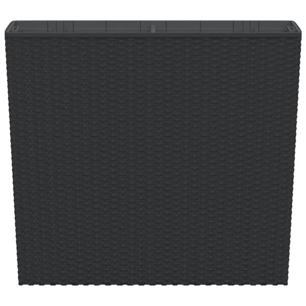 vidaXL Lovelis su i&scaron;imamu įdėklu, antracito, 12/44l, PP ratanas