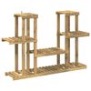 vidaXL Augalų stovas Balta 123 x 25 x 78,5 cm Kietos akacijos mediena