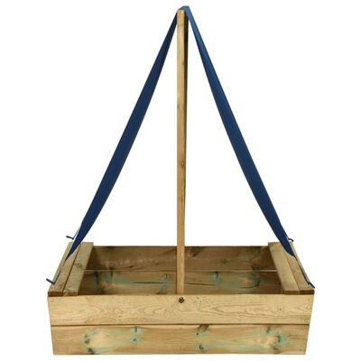 vidaXL Smėlio dėžė su stogu, 80x60x97,5cm, impregnuota pušies mediena