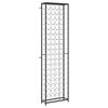 vidaXL Vyno laikiklis 95 buteliams, juodas, 54x18x200cm, kalta geležis