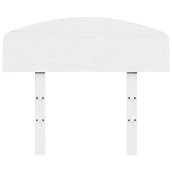 vidaXL Galvūgalis, baltos spalvos, 100cm, pušies medienos masyvas