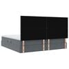 vidaXL Lova su daiktų laikymo vieta ir LED Tamsiai pilka 200 x 200 cm