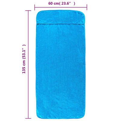 vidaXL Paplūdimio rankšluosčiai, 2vnt., turkio, 60x135cm, audinys