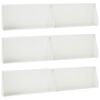 vidaXL Sienelė 6 vnt. 100 x 12 x 30 cm Plienas Balta