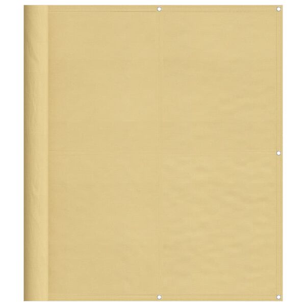 vidaXL Balkono pertvara, smėlio, 120x400cm, 100% oksfordo poliesteris