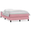 vidaXL Lova su spyruoklėmis ir čiužiniu, rožinė, 120x210 cm, aksomas