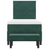 vidaXL Kiemas lova su čiužiniu Tamsiai žalia 90 x 190 cm Aksomas