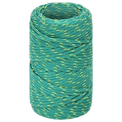 vidaXL Valties virvė, žalios spalvos, 2mm, 25m, polipropilenas