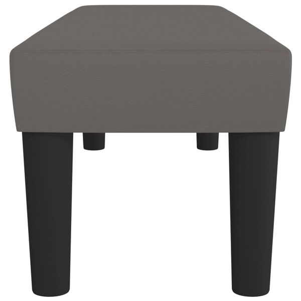 vidaXL Suoliukas, pilkos spalvos, 100x30x30cm, dirbtinė oda