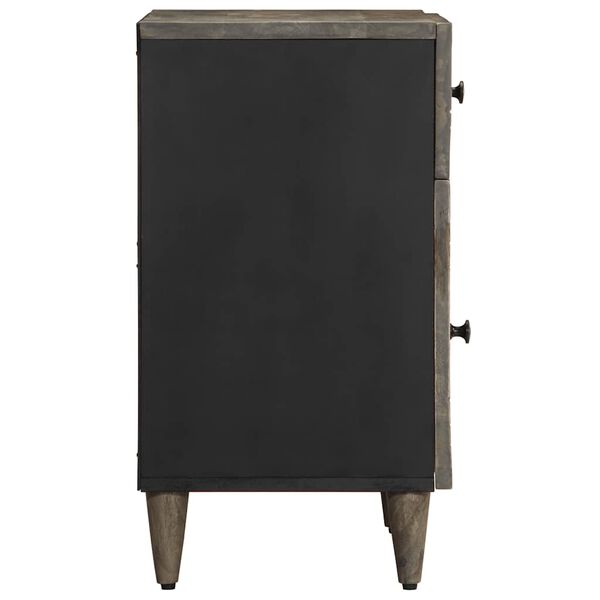 vidaXL naktinė spintelė &scaron;viesiai pilka 50x33x60 cm medžio masyvo mango