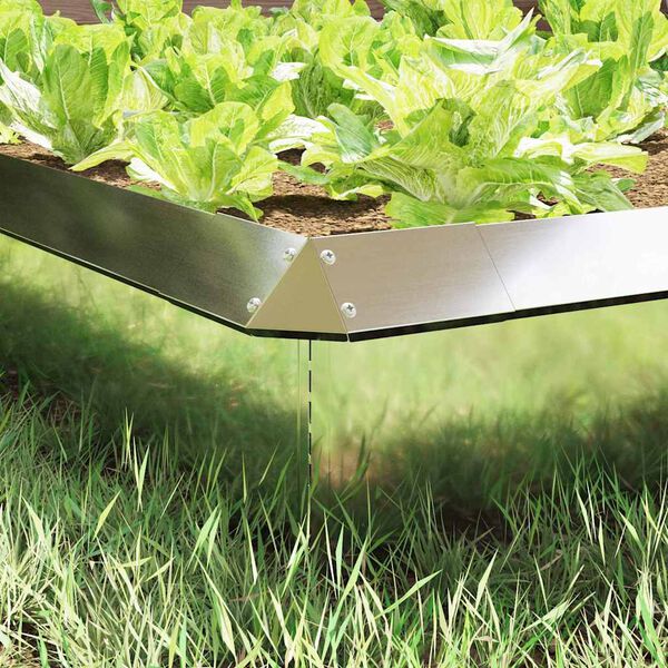 vidaXL Sraigių tvora 4 pcs Sidabro 13,5 x 13,5 x 25 cm