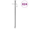 vidaXL Palapinės kai&scaron;čiai, 24vnt., 19,5cm, skersmuo 8mm, plienas
