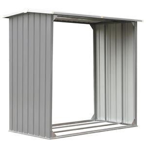 vidaXL Sodo malkinė, galvanizuotas plienas, 172x91x154cm, pilka