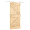 vidaXL Slankios durys 90 x 210 cm Pu&scaron;ies medienos masyvas