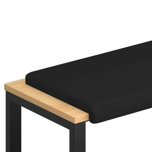 vidaXL Suoliuko pagalvė Dirbtinė oda Juoda Gylis 35 cm