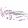 vidaXL Lovos rėmas Balta 75 x 190 cm Kietos pu&scaron;ies mediena