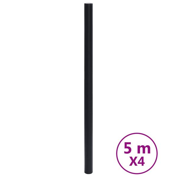 vidaXL Baldų lipdukai, juodas, 90x500cm, PVC, lipnūs, matiniai