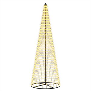vidaXL LED Kalėdų medis 285 cm 744 LED &Scaron;ilta balta Geležis Juoda