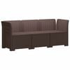 vidaXL 3-Vietis Sodo Sofa Ratanų I&scaron;vaizda PP Ruda