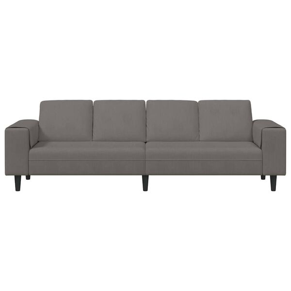 vidaXL Sofa Šviesiai pilka 250 x 77 x 76 cm Kordūrinis audinys
