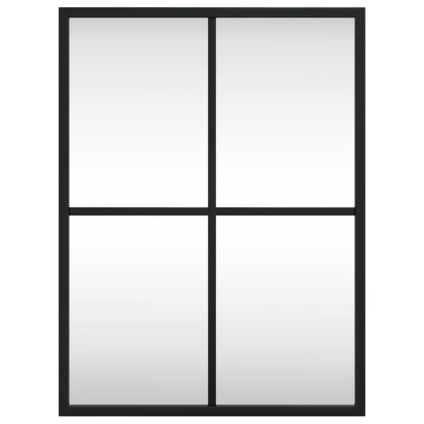 vidaXL Sieninis veidrodis, juodas, 30x40cm, geležis, stačiakampis