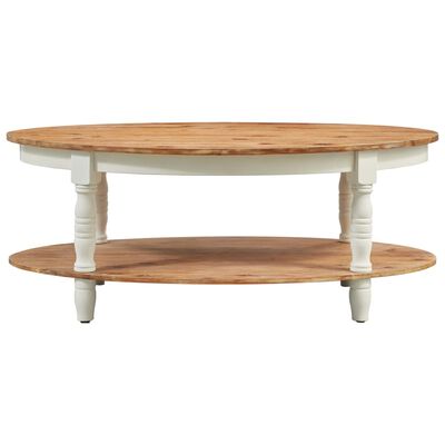 vidaXL Kavos staliukas, 102x62,5x42cm, akacijos medienos masyvas