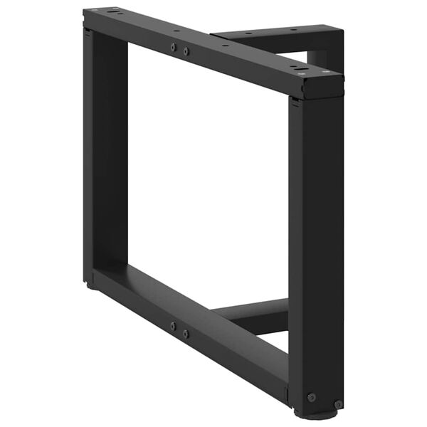 vidaXL Kavos staliuko kojelės, 2 vnt., juodos, 60x25x(42-43) cm, plienas