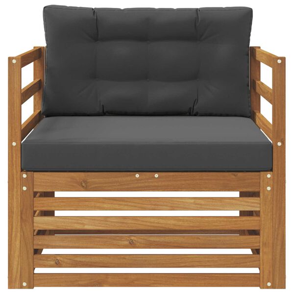 vidaXL Lauko sofos komplektas Tvirta akacijos mediena ir poliesteris