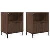 vidaXL &Scaron;alia lovos spintelė 2 pcs ruda ąžuolo 49 x 36 x 61 cm
