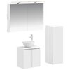 vidaXL Vonios baldų rinkinys 4 pcs Balta Apdirbta mediena ir stiklas