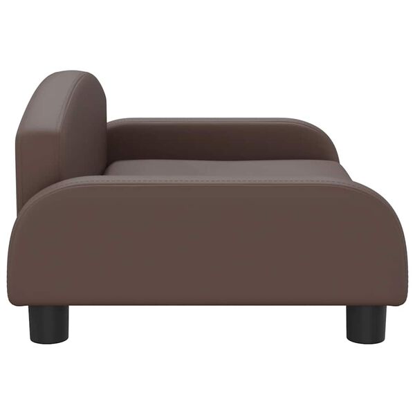 vidaXL Vaiki&scaron;ka sofa, rudos spalvos, 70x45x30cm, dirbtinė oda