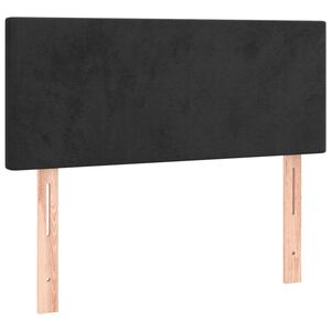 vidaXL Galvūgalis, juodos spalvos, 90x5x78/88cm, aksomas