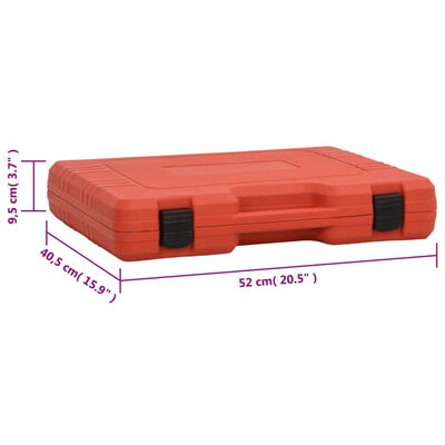 vidaXL Aušinimo sistemos slėgio matuoklis, raudonas, 52x40,5x9,5cm