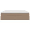 vidaXL Lova su daiktų laikymo vieta ir čiužiniu Kapučino 180 x 200 cm