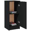 vidaXL &Scaron;oninė spintelė, juodos spalvos, 30x30x70cm, apdirbta mediena