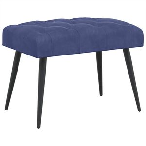 vidaXL Suoliukas su mygtukų įsiuvais Policijos mėlyna 60 x 40 x 45 cm