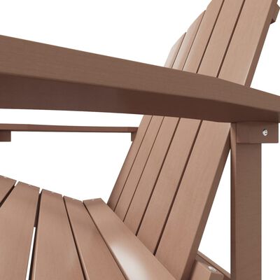 vidaXL Sodo Adirondack kėdė su pakoja, rudos spalvos, HDPE