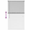 vidaXL Langų žaliuzė su užuolaidomis Sidabro Aliuminis