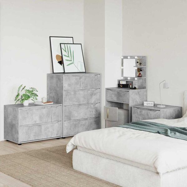 vidaXL Oppbevaringsskap Betono pilka 80 x 48 x 57 cm Apdirbta mediena