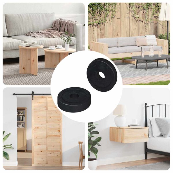 vidaXL tinkamas plok&scaron;čiai tarpinei 2 pcs Juoda 15 x 4 x 3 mm