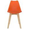 vidaXL Valgomojo komplektas, 5 dalių, oranžinis (287244+289145)