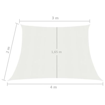 vidaXL Uždanga nuo saulės, baltos spalvos, 3/4x2m, HDPE, 160g/m²