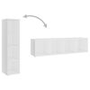 vidaXL Televizoriaus spintelės, 2vnt., baltos, 142,5x35x36,5cm, MDP