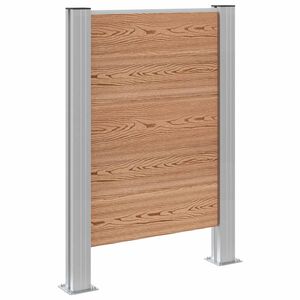 vidaXL Atliekų konteinerio tvora Ruda 85 x 12 x 115 cm Alavas ir WPC