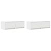 vidaXL Televizoriaus spintelės, 2vnt., baltos, 80x31x25,5 cm, mediena